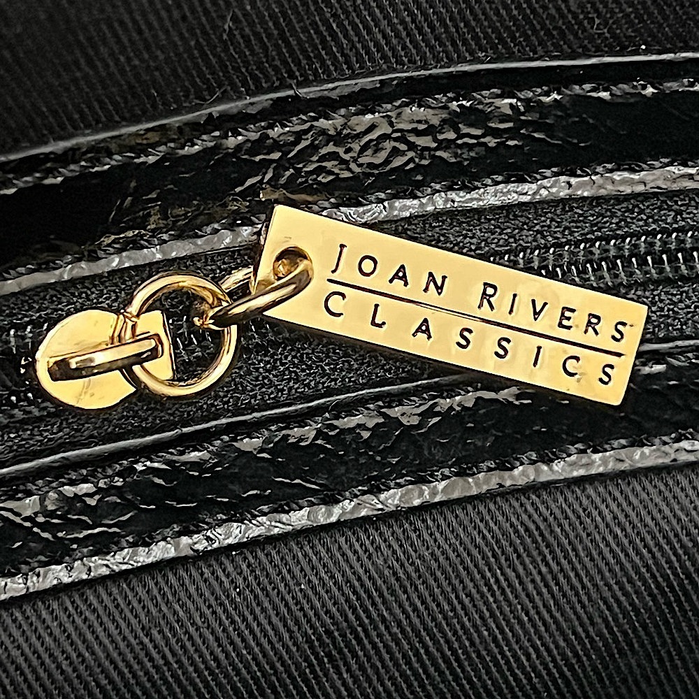 JOAN RIVERS - BLACK BROWN TAN CLASSICS COLLECTION CLUTCH - Picture 7 of 11